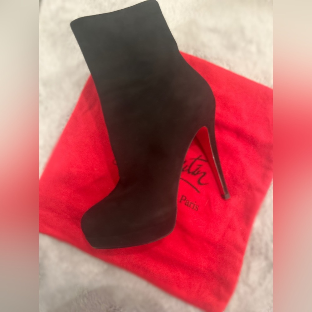CHRISTIAN LOUBOUTIN BIANCA SUEDE BOOTIES
